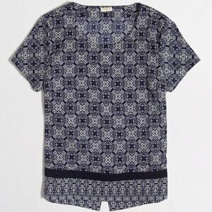 J. Crew printed split-hem Top NWT